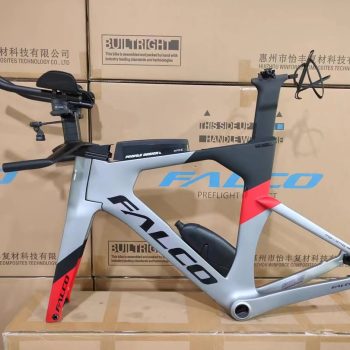 Falco 912 Khung Xe ĐẠp Tt Triathlon Ba Môn Phối Hợp Bạc đỏ đen