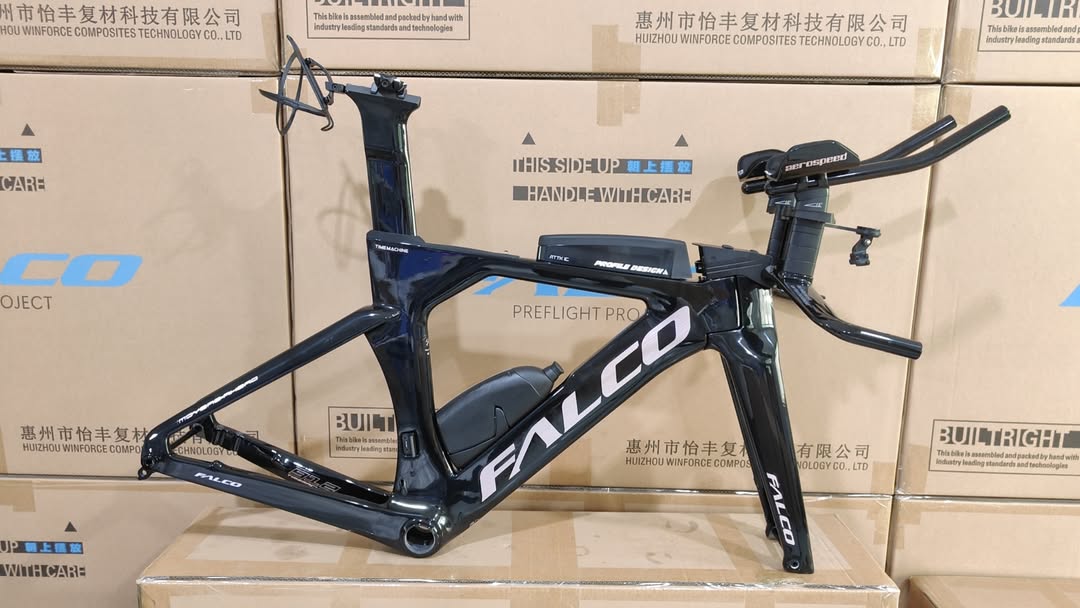 Falco 912 Khung Xe ĐẠp Tt Triathlon Ba Môn Phối Hợp đen