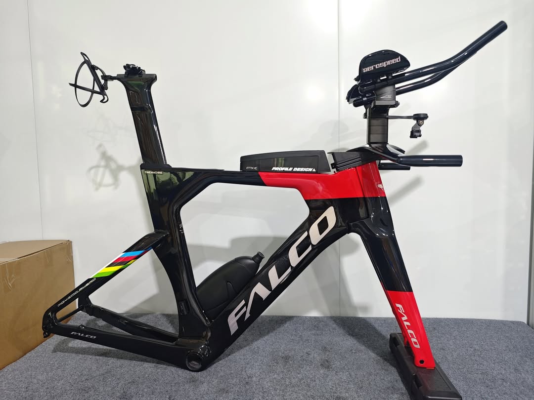 FALCO 912 KHUNG XE ĐẠP TT-Triathlon đỏ đen 1